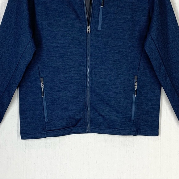 Orvis Men's Bonded Mesh Mid Weight Full Zip Navy Blue Fleece Jacket - Size Large - Picture 6 of 16